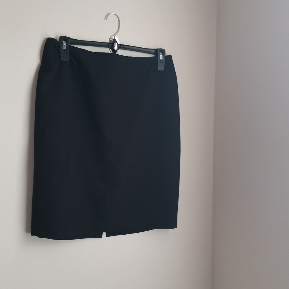Liz Claiborne Skirt Women 14 Black Elegant Pencil Career Academia Preppy Versati
